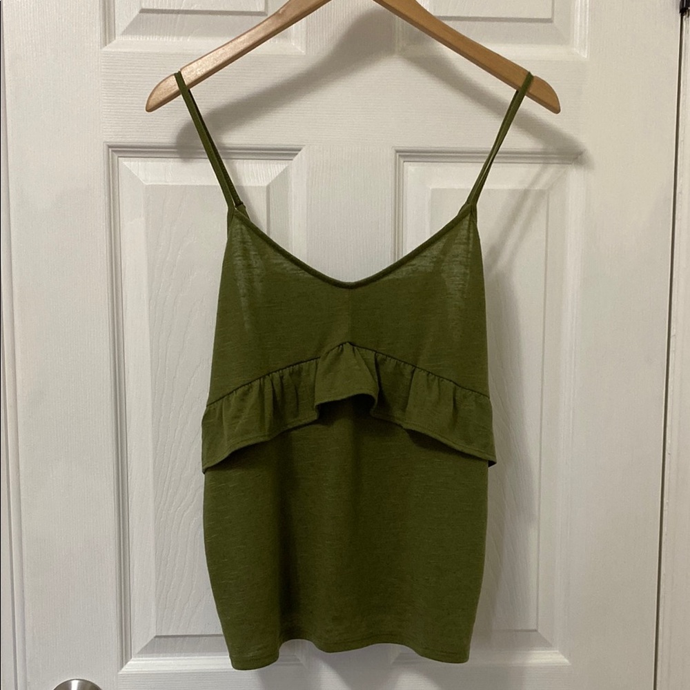 Joe Fresh Green Camisole Top with Sleek Design